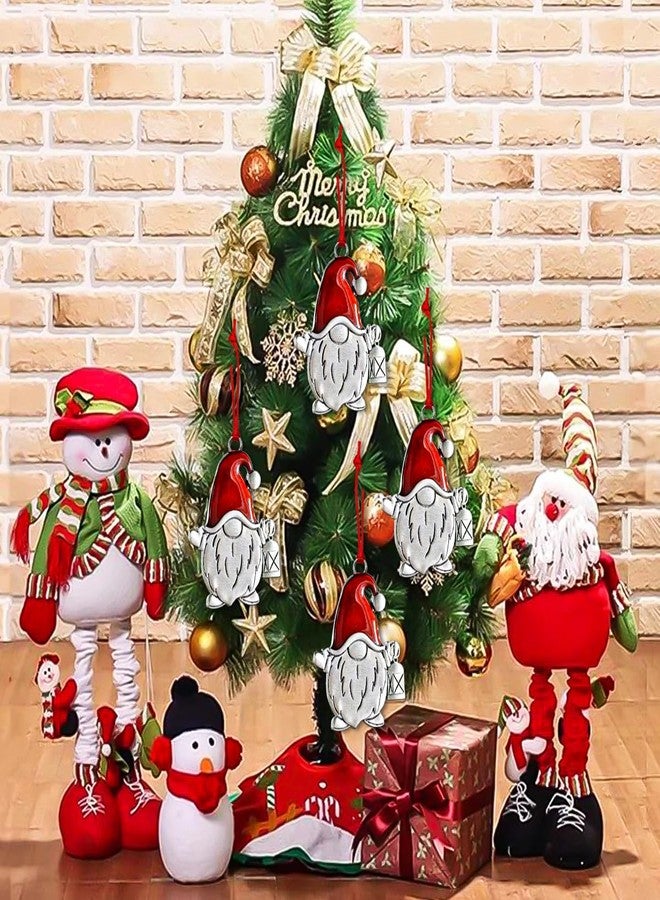 JZILU Gnome Christmas Ornaments, Small Gnomes Ornaments for Xmas Tree, Handmade Metal Silver Holiday Ornament, Unique Cute Gnomes Christmas Decorations, Gnome Gifts - Image 4